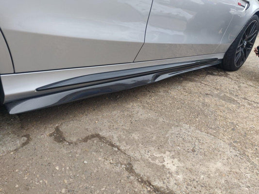 Mercedes Benz C-Class C63S C63 C43 AMG C400 C300 W205 2015 2016 2017 2018 2019 2020 2021 Sedan Coupe Convertible (suitable for both pre-facelift and facelift) with Aftermarket Parts - PSM Style Side Skirts Carbon Fiber from Aero Republic