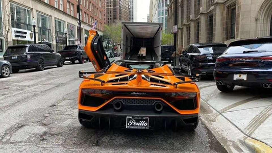 Lamborghini Aventador Base LP700 LP720 S LP740 SV LP750 Ultimate LP780 SVJ LP770 2012 2013 2014 2015 2016 2017 2018 2019 2020 2021 2022 2023 with Aftermarket Parts - 1:1 SVJ Conversion Rear Wing Pre-preg Carbon Fiber / FRP from Aero Republic
