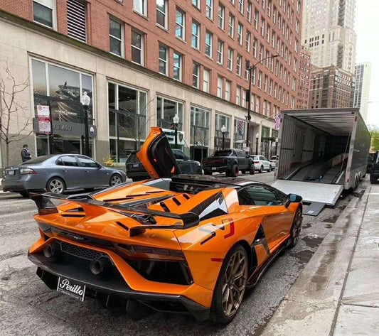 Lamborghini Aventador Base LP700 LP720 S LP740 SV LP750 Ultimate LP780 SVJ LP770 2012 2013 2014 2015 2016 2017 2018 2019 2020 2021 2022 2023 with Aftermarket Parts - 1:1 SVJ Conversion Rear Wing Pre-preg Carbon Fiber / FRP from Aero Republic