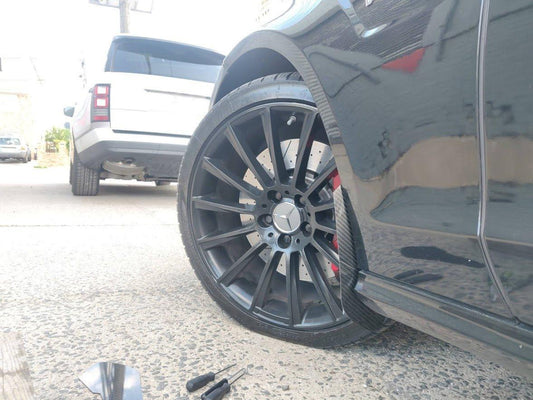 Aero Republic Mercedes Benz Carbon Fiber Front Arch Guards Mud Flaps - Performance SpeedShop