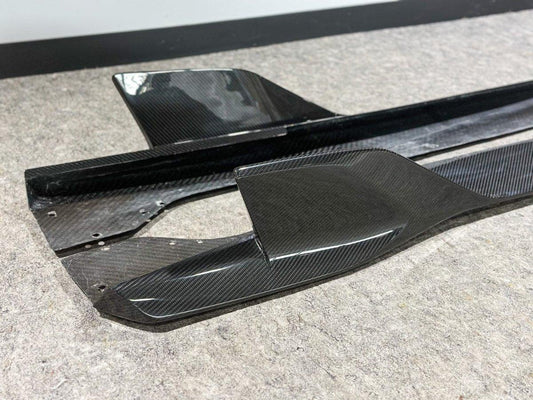 Aero Republic Pre-preg Carbon Fiber Side Skirts AD Style for Corvette C8 2020-ON - Performance SpeedShop