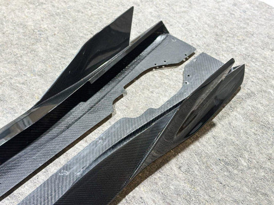 Aero Republic Pre-preg Carbon Fiber Side Skirts AD Style for Corvette C8 2020-ON - Performance SpeedShop