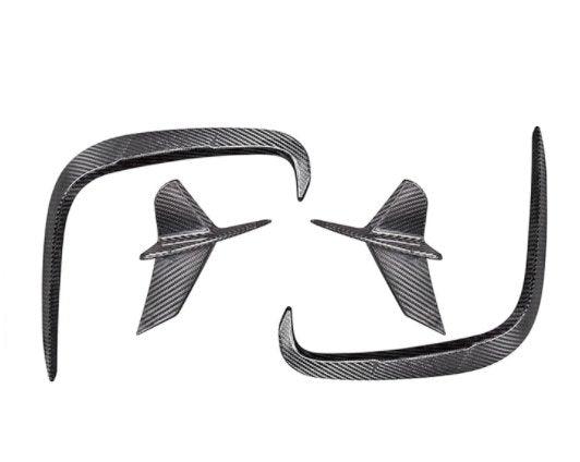 Aero Republic Pre-preg Carbon Fiber Upper Rear Bumper Canards For BMW 8 Series G14 G15 G16 840i M850i - Performance SpeedShop