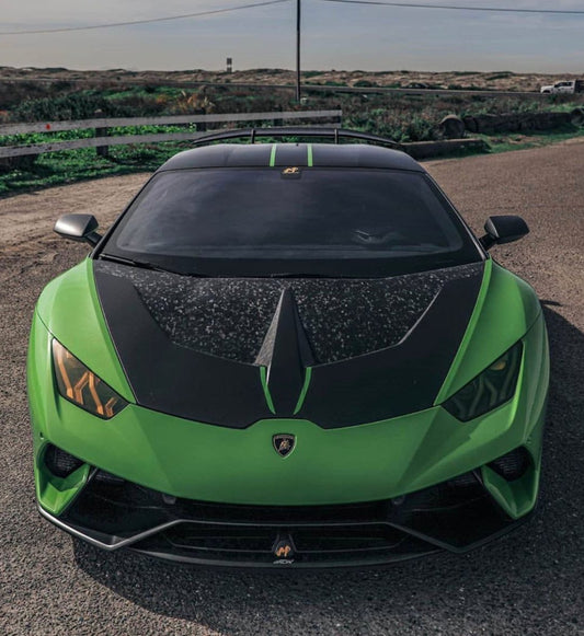 Lamborghini Huracan LP580 LP610 Evo RWD AWD Tecnica Performante 2015 2016 2017 2018 2019 2020 2021 2022 2023 2024 with Aftermarket Parts - Ten Style Hood Pre-preg Carbon Fiber / FRP from Aero Republic
