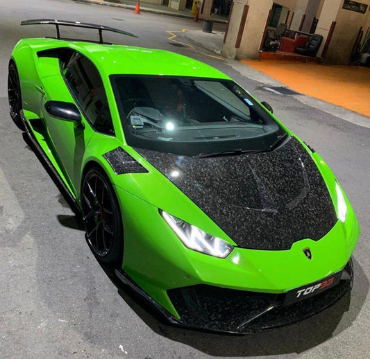 Lamborghini Huracan LP580 LP610 Evo RWD AWD Tecnica Performante 2015 2016 2017 2018 2019 2020 2021 2022 2023 2024 with Aftermarket Parts - Ten Style Hood Pre-preg Carbon Fiber / FRP from Aero Republic