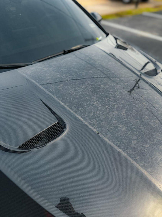 Audi RS5 S5 A5 B9 B9.5 2017 2018 2019 2020 2021 2022 2023 2024 with Aftermarket Parts - AE Style Hood Bonnet Carbon Fiber from ArmorExtend