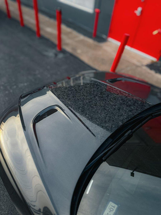 Audi RS5 S5 A5 B9 B9.5 2017 2018 2019 2020 2021 2022 2023 2024 with Aftermarket Parts - AE Style Hood Bonnet Carbon Fiber from ArmorExtend