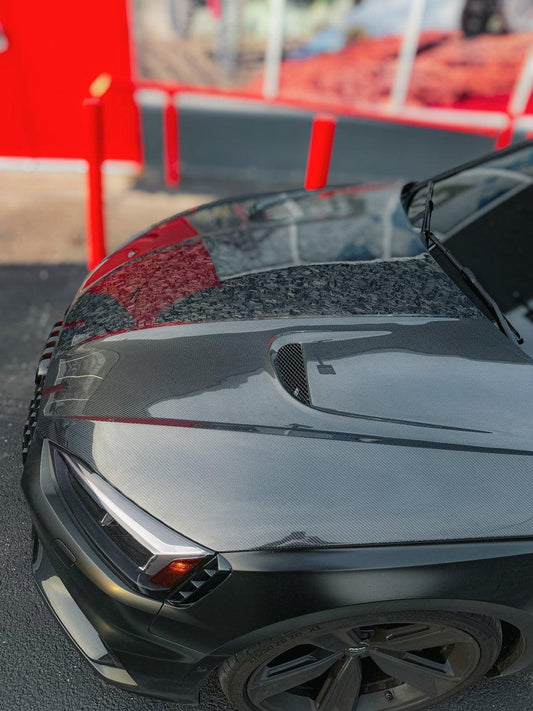 Audi RS5 S5 A5 B9 B9.5 2017 2018 2019 2020 2021 2022 2023 2024 with Aftermarket Parts - AE Style Hood Bonnet Carbon Fiber from ArmorExtend