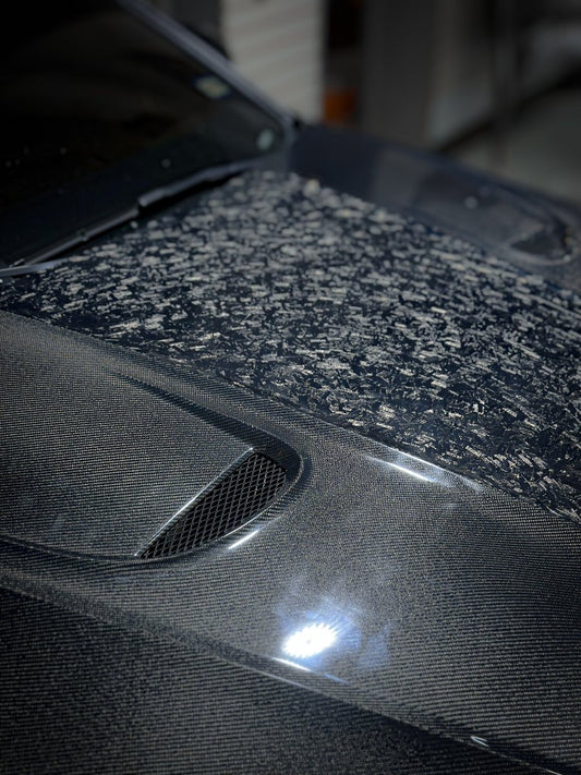 Audi RS5 S5 A5 B9 B9.5 2017 2018 2019 2020 2021 2022 2023 2024 with Aftermarket Parts - AE Style Hood Bonnet Carbon Fiber from ArmorExtend