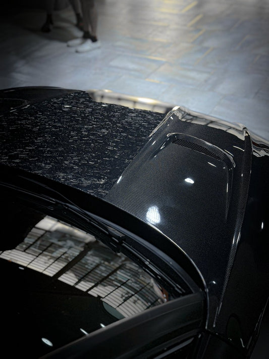 Audi RS5 S5 A5 B9 B9.5 2017 2018 2019 2020 2021 2022 2023 2024 with Aftermarket Parts - AE Style Hood Bonnet Carbon Fiber from ArmorExtend