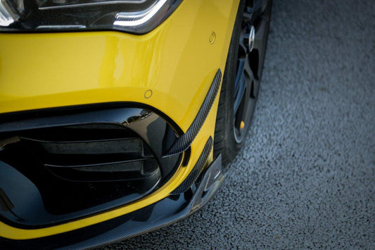 Mercedes Benz CLA45S C118 2020 2021 2022 2023 2024 with Aftermarket Parts - AE Style Front Canards Carbon Fiber from ArmorExtend