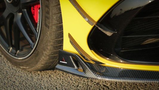 Mercedes Benz CLA45S C118 2020 2021 2022 2023 2024 with Aftermarket Parts - AE Style Front Canards Carbon Fiber from ArmorExtend