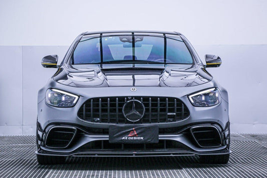 Mercedes Benz E63 E63S W213 2021 2022 2023 2024 with Aftermarket Parts - AE Front Canards Carbon Fiber from ArmorExtend