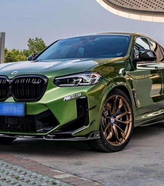 BMW X3M X3MC F97 LCI 2022 2023 2024 & X4M X4MC F98 LCI 2022 2023 2024 with Aftermarket Parts - AE Front Canards Carbon Fiber from ArmorExtend