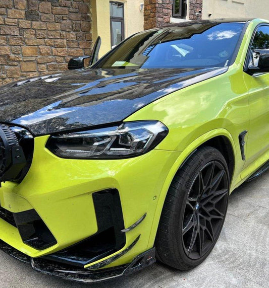 BMW X3M X3MC F97 LCI 2022 2023 2024 & X4M X4MC F98 LCI 2022 2023 2024 with Aftermarket Parts - AE Front Canards Carbon Fiber from ArmorExtend
