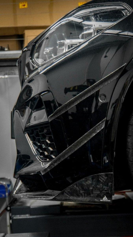 BMW X3M X3MC F97 LCI 2022 2023 2024 & X4M X4MC F98 LCI 2022 2023 2024 with Aftermarket Parts - AE Front Canards Carbon Fiber from ArmorExtend