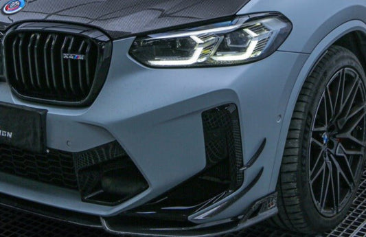 BMW X3M X3MC F97 LCI 2022 2023 2024 & X4M X4MC F98 LCI 2022 2023 2024 with Aftermarket Parts - AE Front Canards Carbon Fiber from ArmorExtend