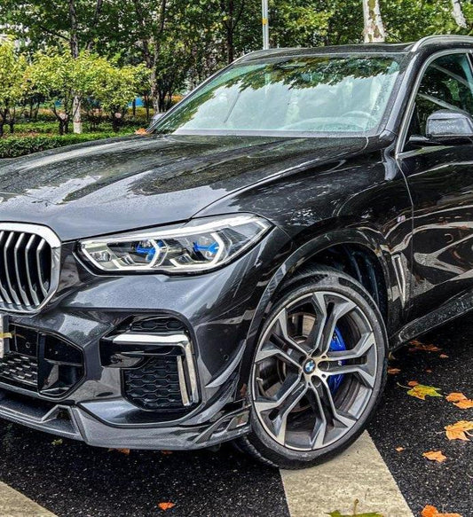 BMW X5 G05 M50i & X/S Drive 40i (With M-Package) Pre-LCI 2019 2020 2021 with Aftermarket Parts - AE Style Front Canards Carbon Fiber from ArmorExtend