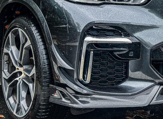 BMW X5 G05 M50i & X/S Drive 40i (With M-Package) Pre-LCI 2019 2020 2021 with Aftermarket Parts - AE Style Front Canards Carbon Fiber from ArmorExtend