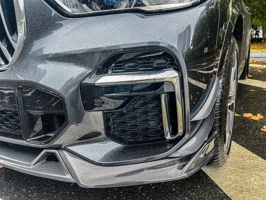 BMW X5 G05 M50i & X/S Drive 40i (With M-Package) Pre-LCI 2019 2020 2021 with Aftermarket Parts - AE Style Front Canards Carbon Fiber from ArmorExtend