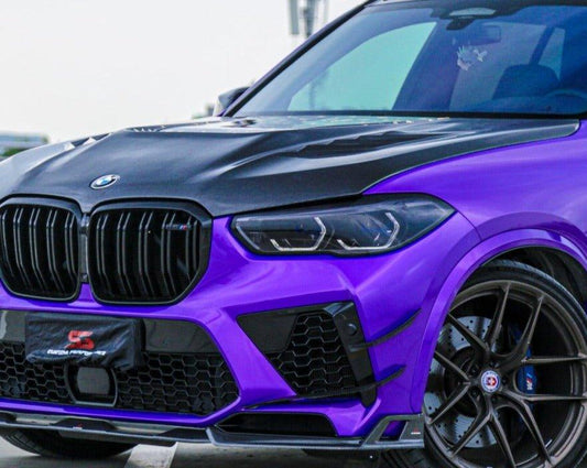 BMW X5M X5MC F95 Pre-LCI 2020 2021 2022 2023 with Aftermarket Parts - AE Style Front Canards Carbon Fiber from ArmorExtend