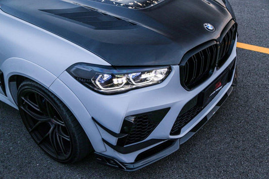BMW X5M X5MC F95 Pre-LCI 2020 2021 2022 2023 with Aftermarket Parts - AE Style Front Canards Carbon Fiber from ArmorExtend