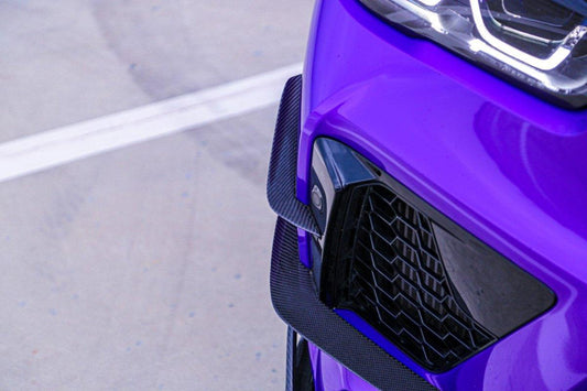 BMW X5M X5MC F95 Pre-LCI 2020 2021 2022 2023 with Aftermarket Parts - AE Style Front Canards Carbon Fiber from ArmorExtend