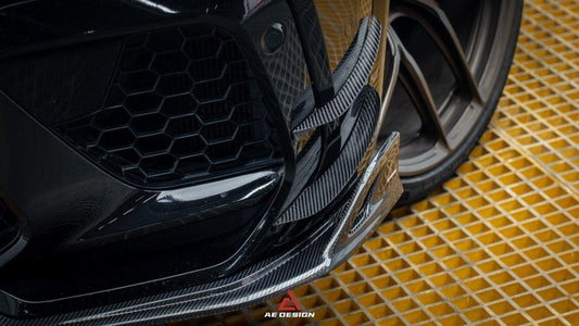 BMW X6M X6MC F96 Pre- LCI 2020 2021 2022 2023 with Aftermarket Parts - AE Style Front Canards Carbon Fiber from ArmorExtend