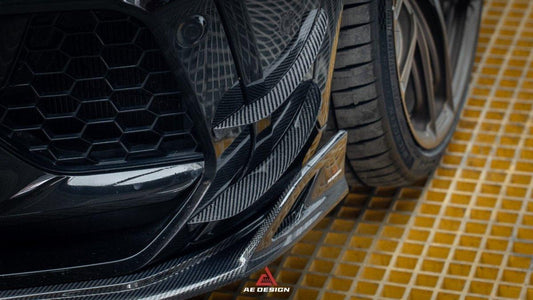 BMW X6M X6MC F96 Pre- LCI 2020 2021 2022 2023 with Aftermarket Parts - AE Style Front Canards Carbon Fiber from ArmorExtend