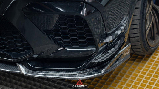 BMW X6M X6MC F96 Pre- LCI 2020 2021 2022 2023 with Aftermarket Parts - AE Style Front Canards Carbon Fiber from ArmorExtend