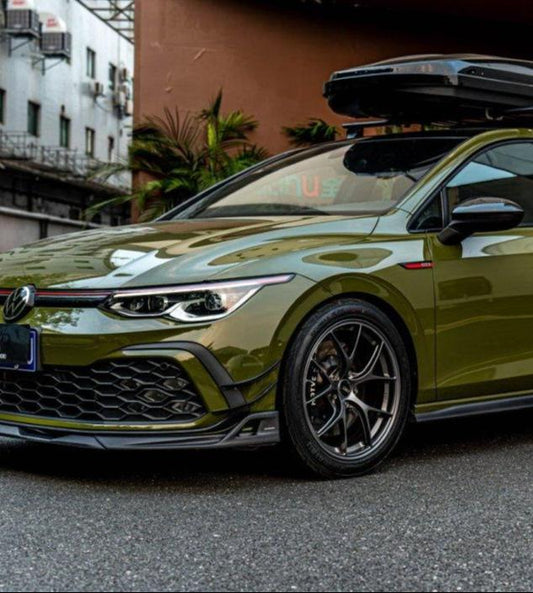 Volkswagen GTI & R-line MK8 2022 2023 2024 with Aftermarket Parts - AE Front Canards Carbon Fiber from ArmorExtend