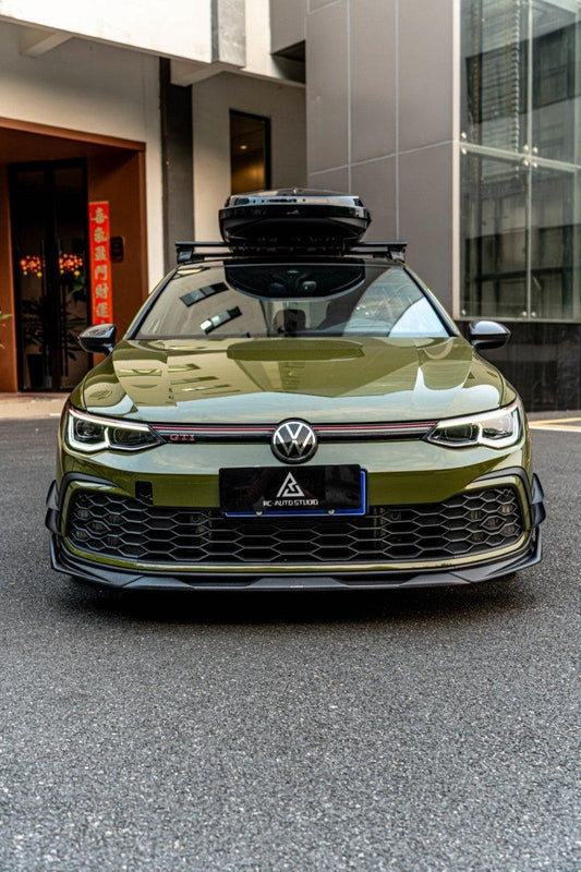 Volkswagen GTI & R-line MK8 2022 2023 2024 with Aftermarket Parts - AE Front Canards Carbon Fiber from ArmorExtend