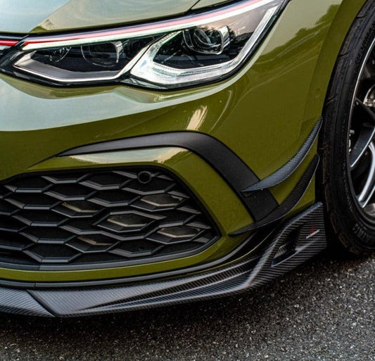 Volkswagen GTI & R-line MK8 2022 2023 2024 with Aftermarket Parts - AE Front Canards Carbon Fiber from ArmorExtend