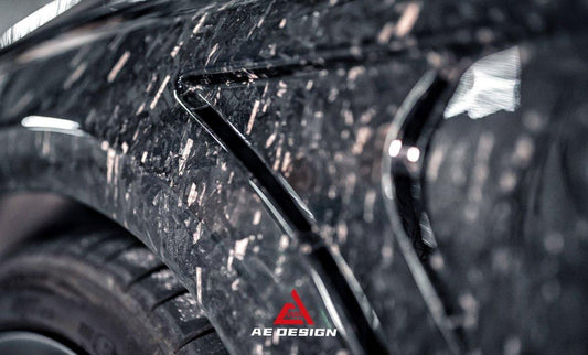 Audi S4 / A4 B9.5 2020 2021 2022 2023 2024 with Aftermarket Parts - AE Style Front Fenders Carbon Fiber?from ArmorExtend