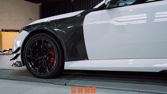 BMW M2 & M2C G87 2023 2024 with Aftermarket Parts - AE Style Front Fenders Carbon Fiber from ArmorExtend