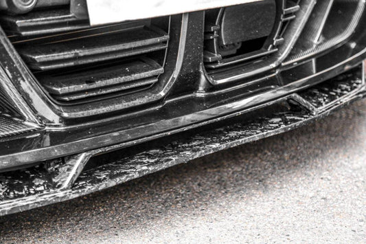 BMW M3 G80 G81 2021 2022 2023 2024 & M4 G82 G83 2021 2022 2023 2024 with Aftermarket Parts - AE V1 Style Front Lip Carbon Fiber from ArmorExtend