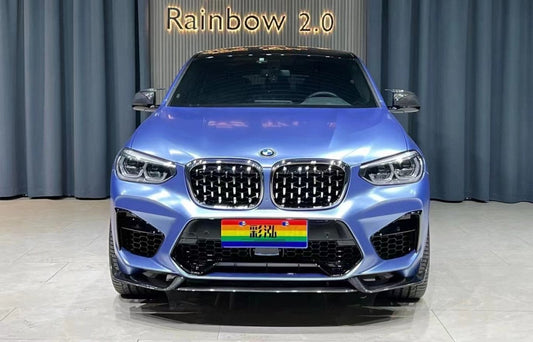 BMW X3M X3MC F97 Pre-LCI 2019 2020 2021 & X4M X4MC F98 Pre-LCI 2019 2020 2021 with Aftermarket Parts - AE Front Lip Carbon Fiber from ArmorExtend