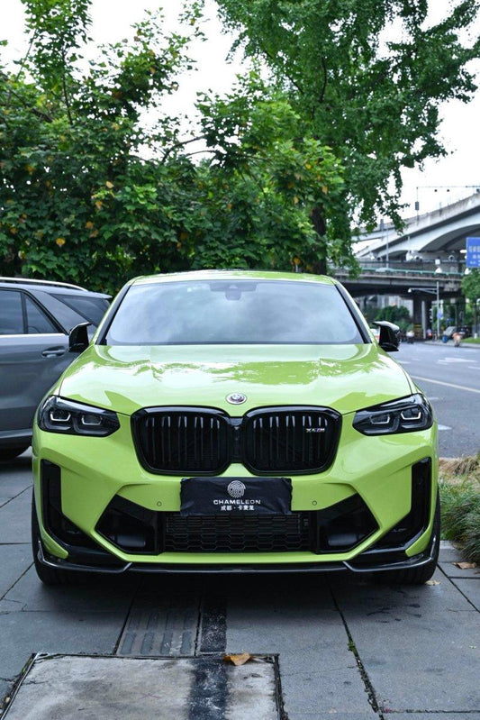 BMW X3M X3MC F97 LCI 2022 2023 2024 & X4M X4MC F98 LCI 2022 2023 2024 with Aftermarket Parts - AE Front Lip Carbon Fiber from ArmorExtend