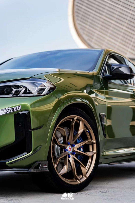 BMW X3M X3MC F97 LCI 2022 2023 2024 & X4M X4MC F98 LCI 2022 2023 2024 with Aftermarket Parts - AE Front Lip Carbon Fiber from ArmorExtend