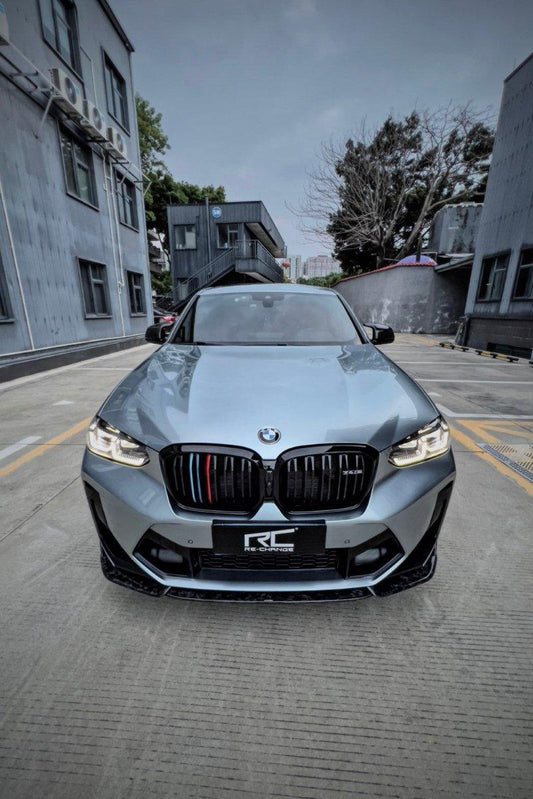 BMW X3M X3MC F97 LCI 2022 2023 2024 & X4M X4MC F98 LCI 2022 2023 2024 with Aftermarket Parts - AE Front Lip Carbon Fiber from ArmorExtend