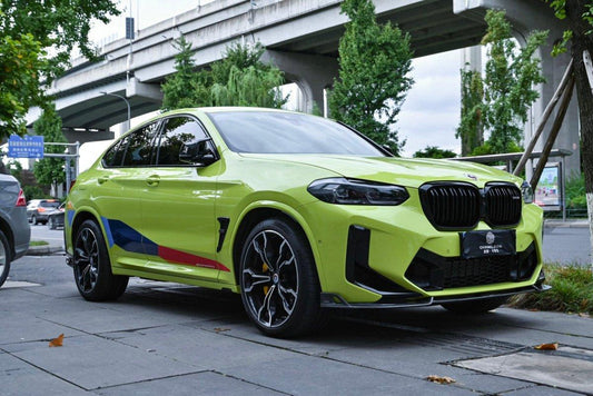 BMW X3M X3MC F97 LCI 2022 2023 2024 & X4M X4MC F98 LCI 2022 2023 2024 with Aftermarket Parts - AE Front Lip Carbon Fiber from ArmorExtend