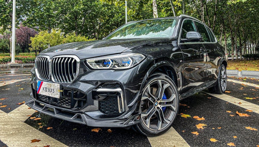 BMW X5 G05 M50i & X/S Drive 40i (With M-Package) Pre-LCI 2019 2020 2021 2022 with Aftermarket Parts - AE Style Front Lip Carbon Fiber from ArmorExtend