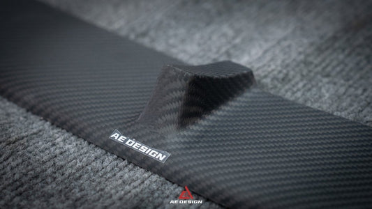 Tesla Model Y 2020 2021 2022 2023 2024 with Aftermarket Parts - AE Style Front Lip Carbon Fiber from ArmorExtend