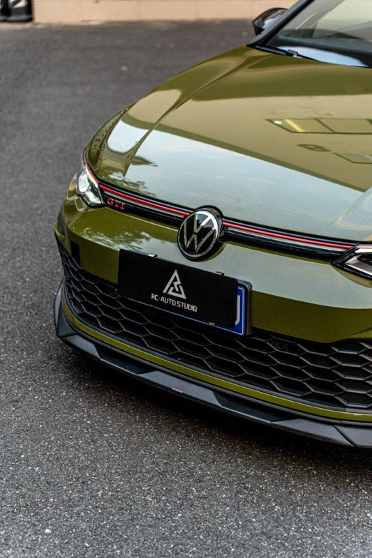 Volkswagen GTI & R-line MK8 2022 2023 2024 with Aftermarket Parts - AE Style Front Lip Carbon Fiber from ArmorExtend