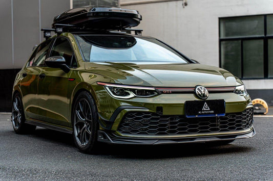 Volkswagen GTI & R-line MK8 2022 2023 2024 with Aftermarket Parts - AE Style Front Lip Carbon Fiber from ArmorExtend