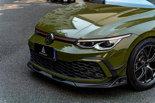Volkswagen GTI & R-line MK8 2022 2023 2024 with Aftermarket Parts - AE Style Front Lip Carbon Fiber from ArmorExtend