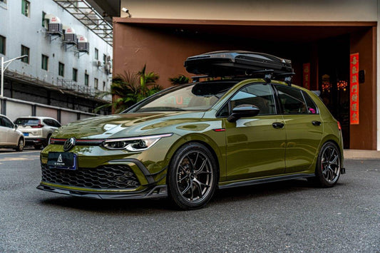 Volkswagen GTI & R-line MK8 2022 2023 2024 with Aftermarket Parts - AE Style Front Lip Carbon Fiber from ArmorExtend