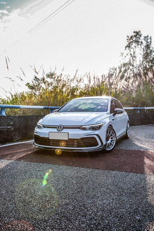 Volkswagen GTI & R-line MK8 2022 2023 2024 with Aftermarket Parts - AE Style Front Lip Carbon Fiber from ArmorExtend