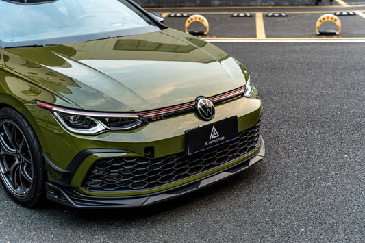 Volkswagen GTI & R-line MK8 2022 2023 2024 with Aftermarket Parts - AE Style Front Lip Carbon Fiber from ArmorExtend