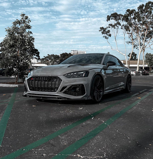 Audi RS5 B9.5 2020 2021 2022 2023 2024 with Aftermarket Parts - AE Style Front Lip Carbon Fiber from ArmorExtend